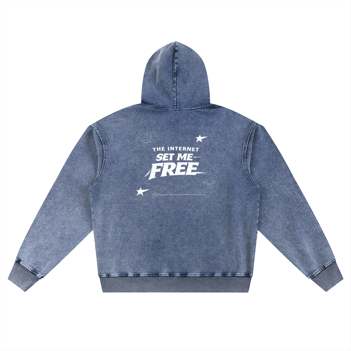 Denim Washed Oversized Hoodie