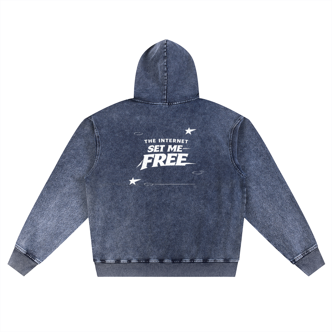 Denim Washed Oversized Hoodie